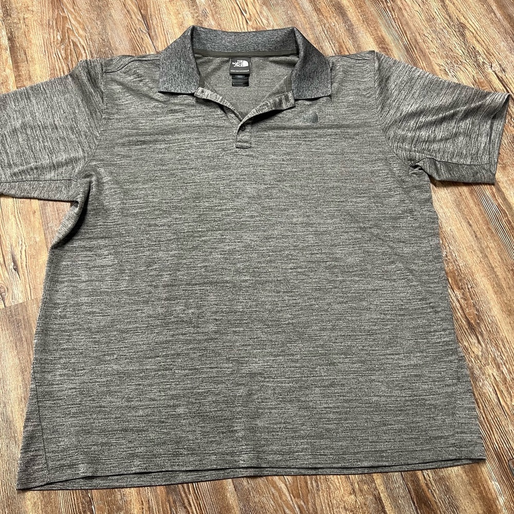 Grey The North Face polo shirt